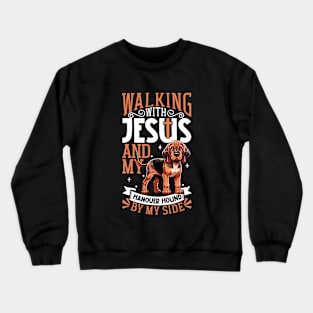 Jesus and dog - Hanoverian Hound Crewneck Sweatshirt